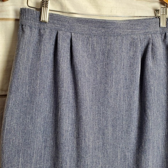 Vintage 90s Pencil Skirt Womens Size 14 Executive Collection Blue Career - Picture 2 of 9